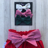 Christmas Red Ruffle shorts