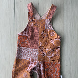 Pink Patchwork Corduroy Overalls