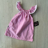 Pink Gingham Flutter Dress