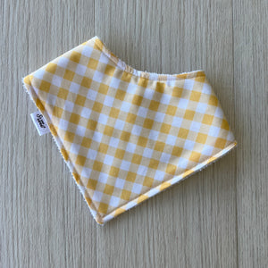 Lemon gingham Bibs