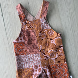 Pink Patchwork Corduroy Overalls