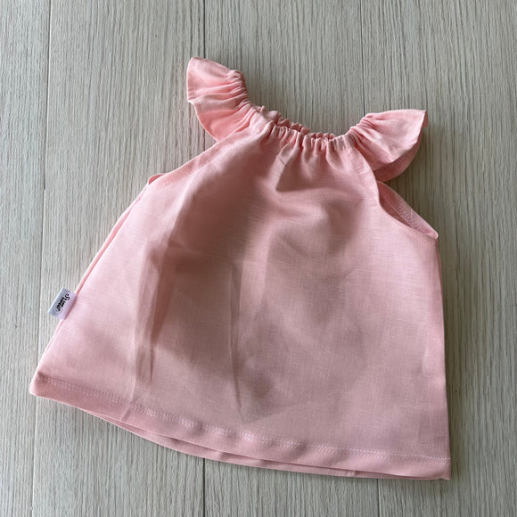 Pink Linen Swing top