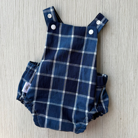 Blue Check Playsuit