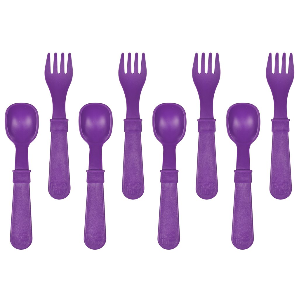 Typo reusable cutlery set in lilac