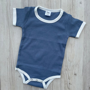 Round Neck Retro Ribbed onesies