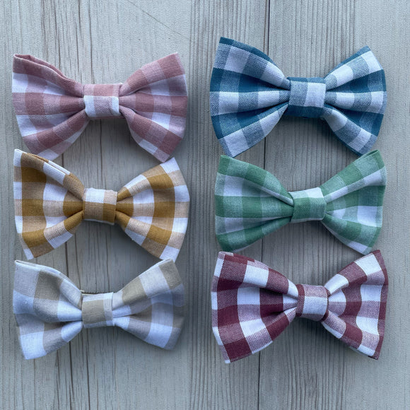 Gingham Fabric Bow