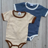 Round Neck Retro Ribbed onesies