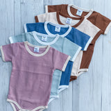 Round Neck Retro Ribbed onesies